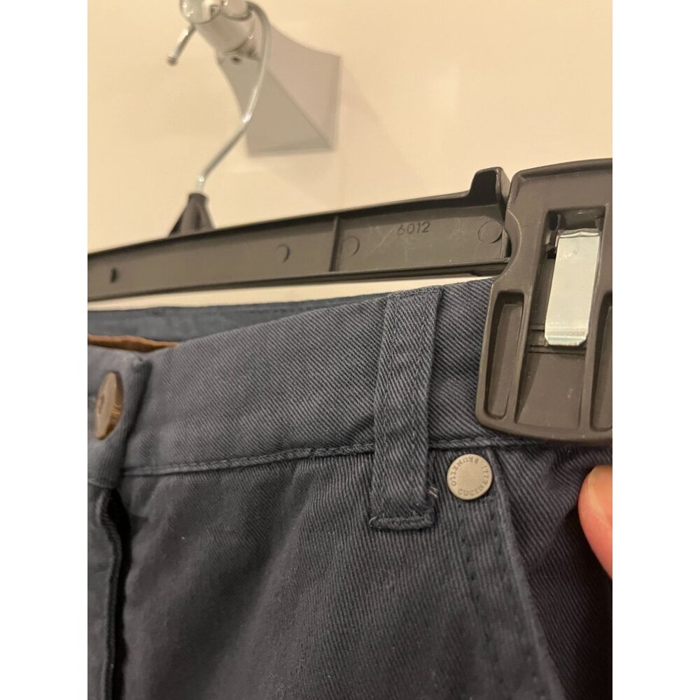 Brunello Cucinelli Twill Casual Chino Women's 5 Pocket Blue Pants Size 8 - Picture 5 of 15